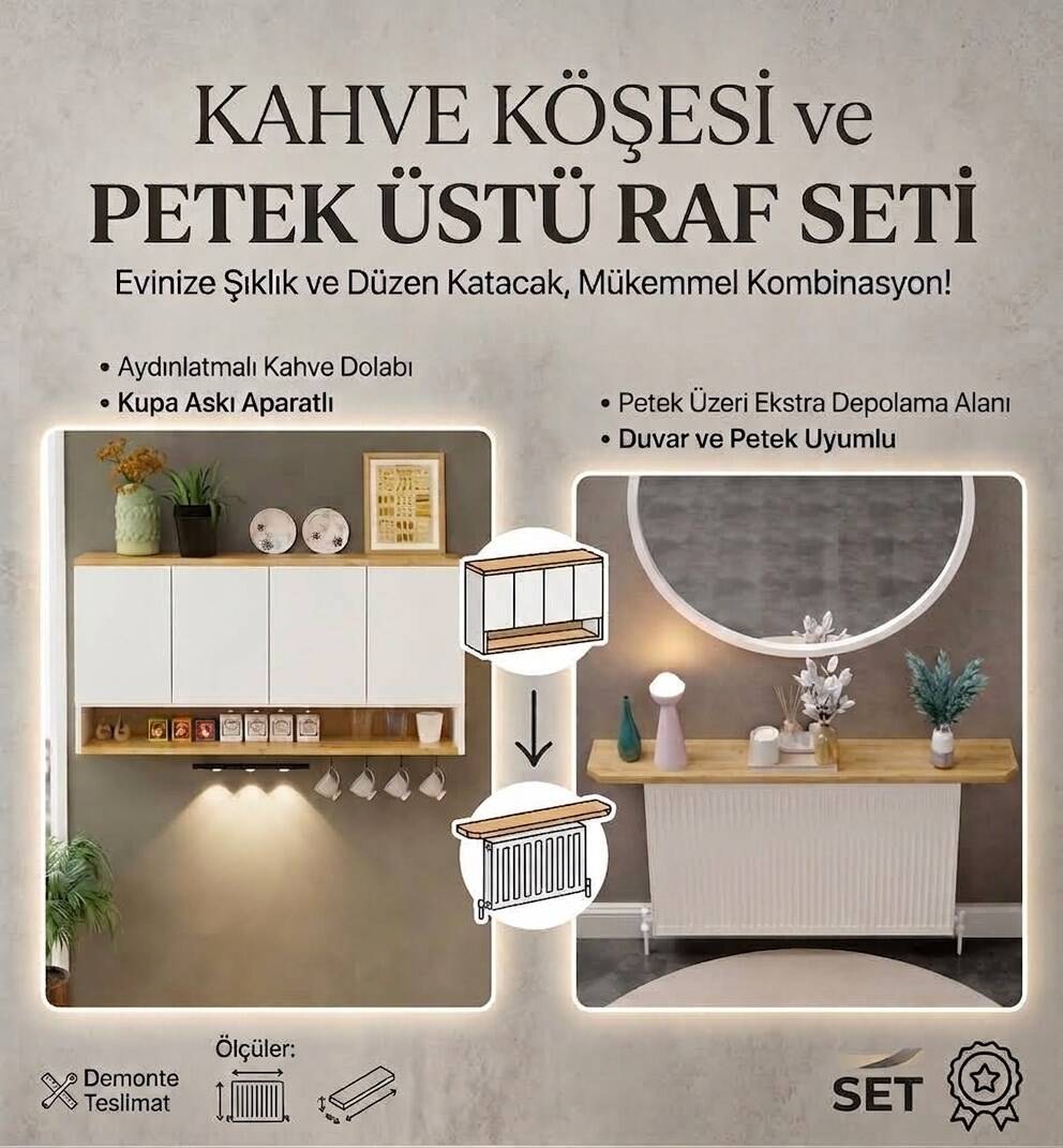 Alvora Kahve Köşesi Raf Hediyeli - 3