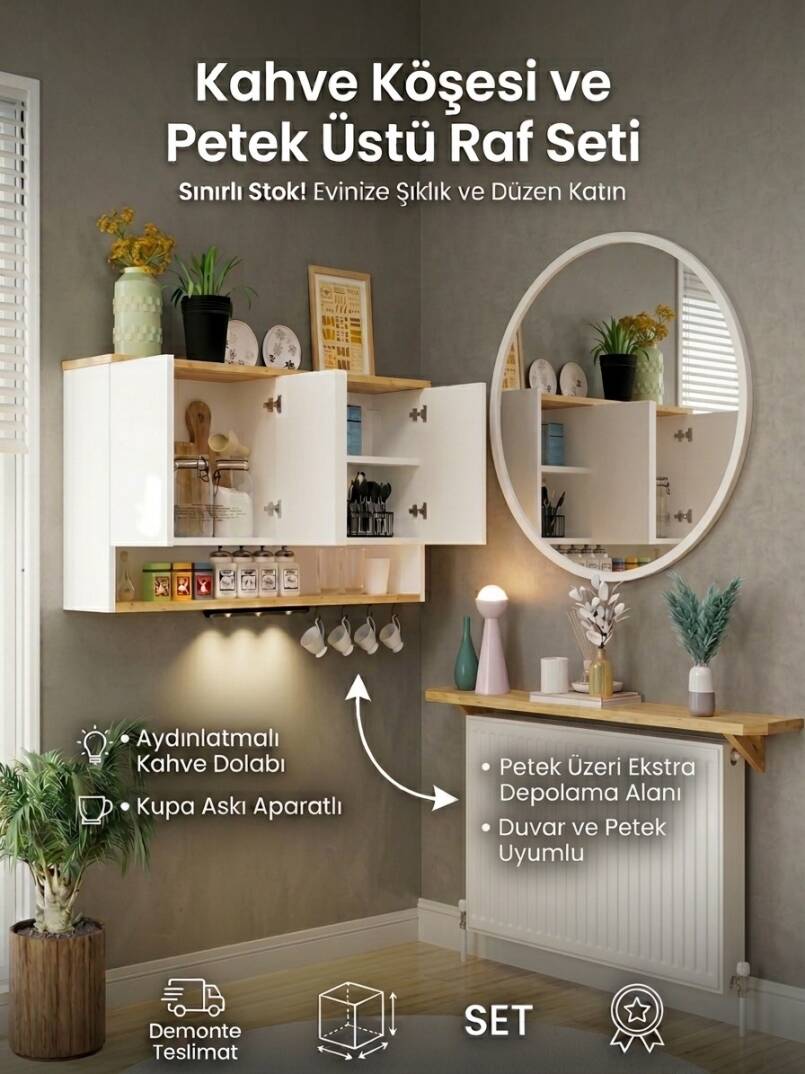 Alvora Kahve Köşesi Raf Hediyeli - 4