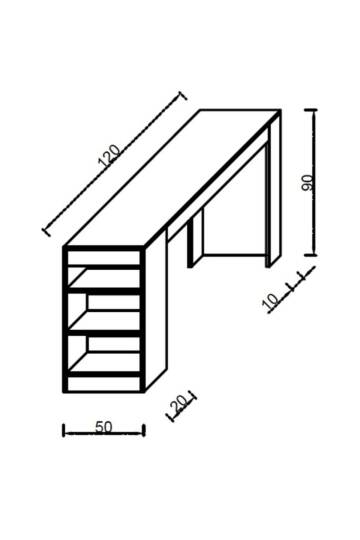 Shelfy Bar Safir Meşe Yemek Masası Baharat Öğütücü Hediyeli - 5